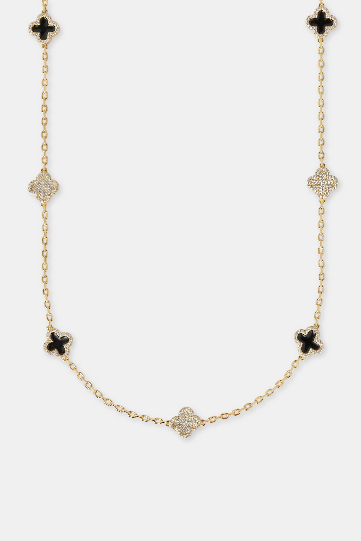 Rolo-Gliederkette mit Eis- und schwarzem Emaille-Motiv – 12 mm